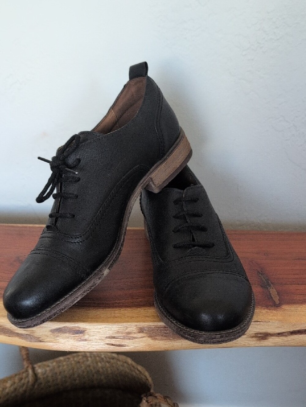 Josef Seibel Sienna Black Leather Derby Oxford Lace-Up Size 39 Shoes